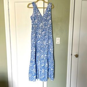 Blue/white summer maxi